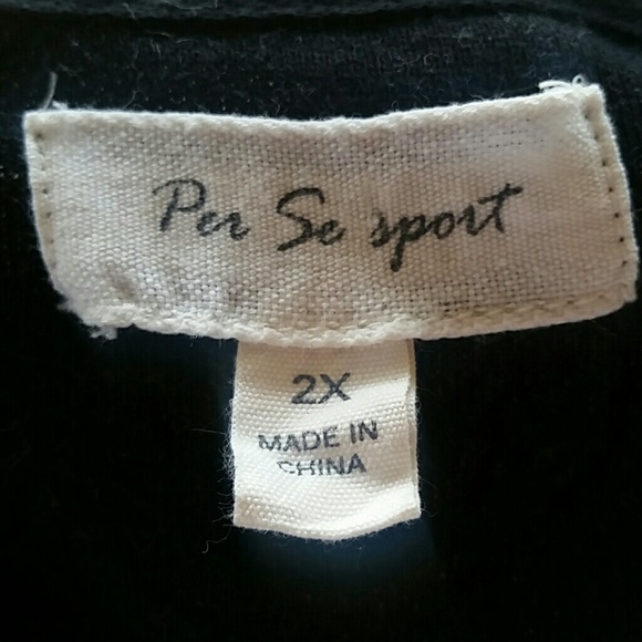 Sweater, Per Se, black & white, size 2X, EUC - Picture 4 of 4